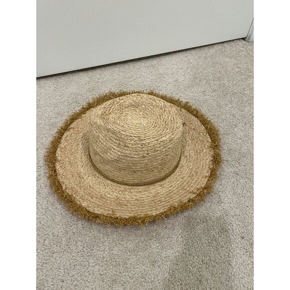 NWOT Hat Attack Fringe Brim Raffia Straw Sun Hat main image 7